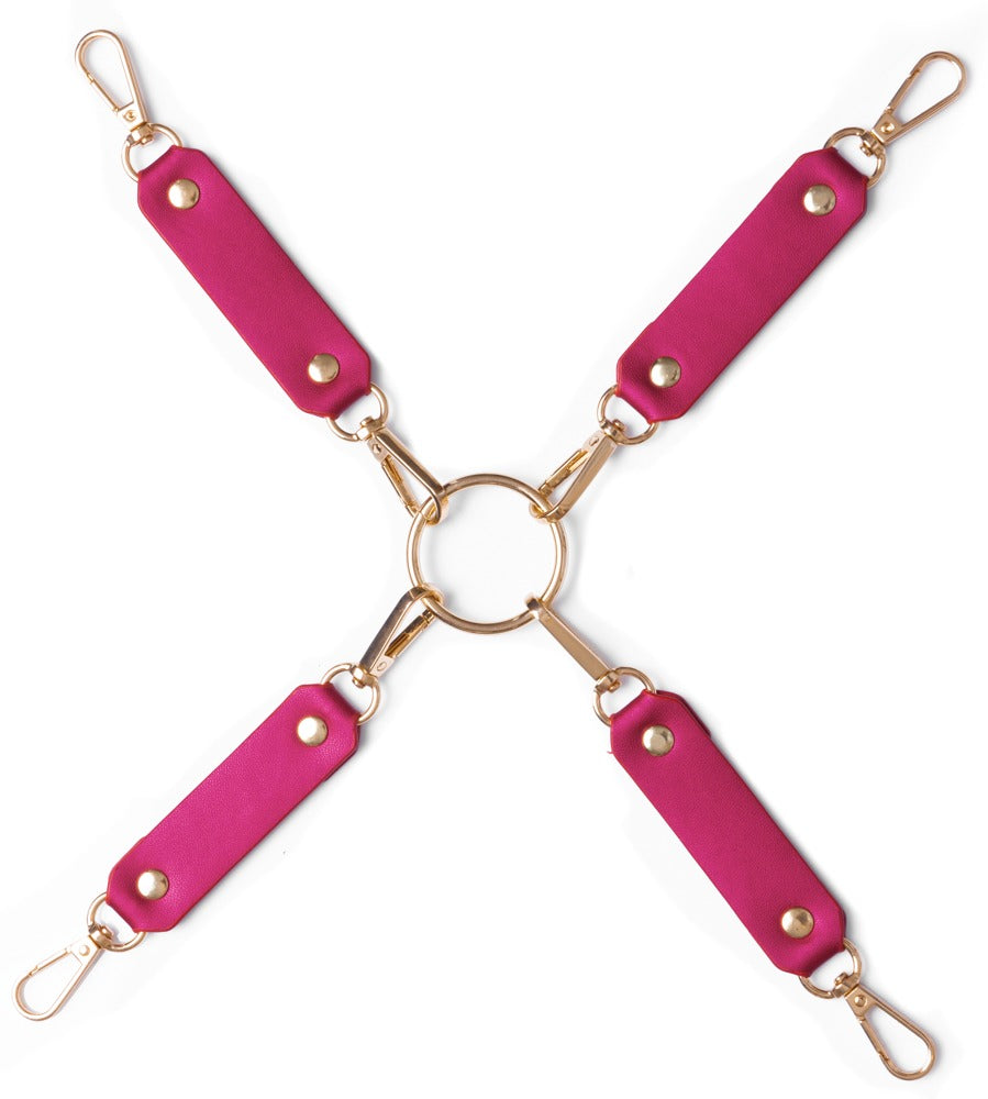 6-teilige Bondage-Set in Pink-Pearl-Optik