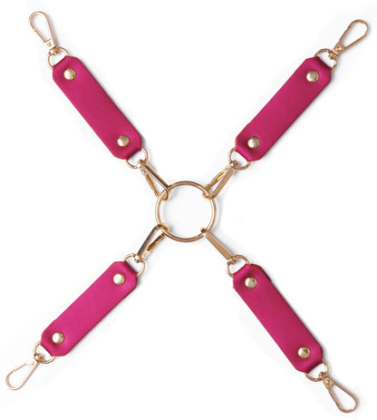 6-teilige Bondage-Set in Pink-Pearl-Optik
